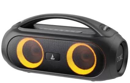 BoAt Partypal 53 Portable Speaker With RGB LEDs And Mic For Calls 30 W Bluetooth Home Audio Speaker  (Midnight Black, Stereo Channel)