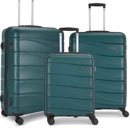 ARISTOCRAT  Hard Body Set Of 3 Luggage - OLYMPUS 8-W STROLLY CB+MD+LG360POSEIDON - Blue