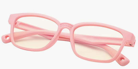 DeBuff Kids Blue Light Blocking Glasses Square Nerd Soft Eyeglasses Frame, UV400 Protection