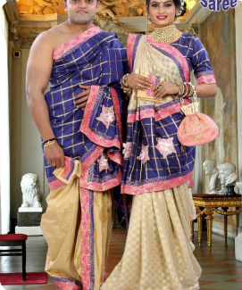 Raw Silk Couple Pooja Jod