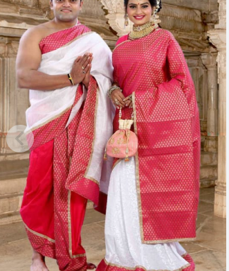Raw Silk Couple Pooja Jod2