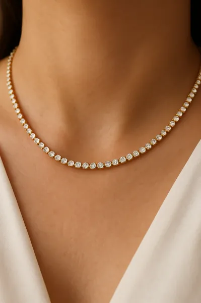 Dainty Diamond Line Chain